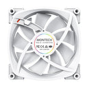 Montech AX140 PWM WHITE ARGB Standard Fan 1600PWM, High-End Durability - 140mm