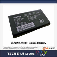 Yealink AX83H Cordless Wi-Fi VoIP Handset 4 SIP Phone BT Cradle 13Hr Battery