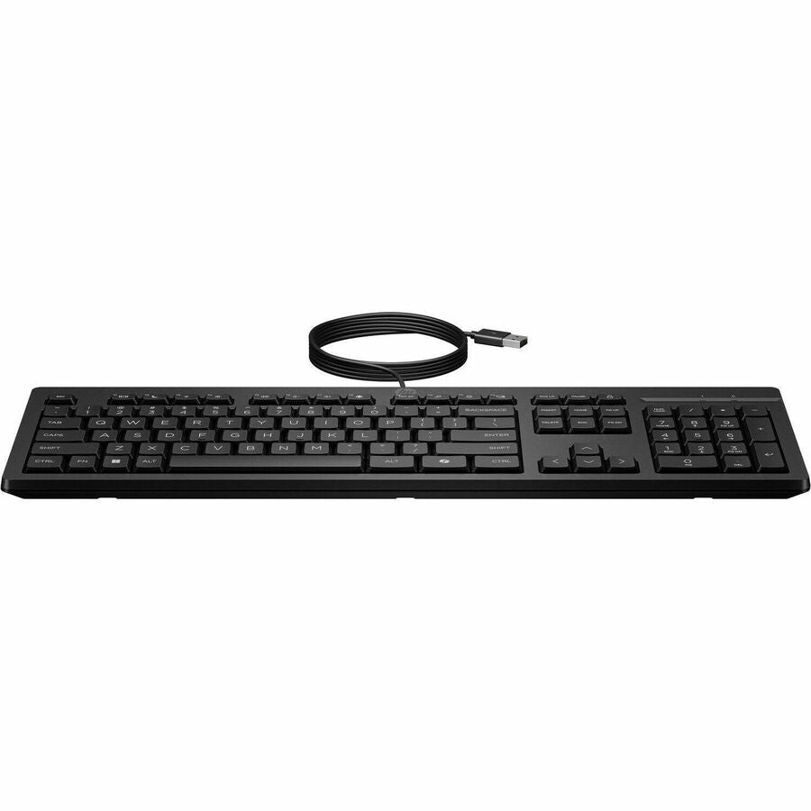 HP AY2Y7AA#ABA 125 Wired Keyboard (AY2Y7AA) - Cable Connectivity - Black