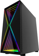 BGears B-BLACKWIDOW-RGB BLACK - MDT - extended ATX Case - windowed side panel