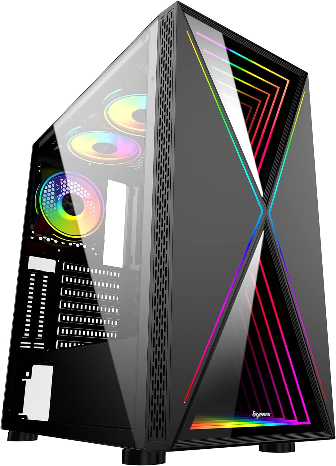 BGears B-BLACKWIDOW-RGB BLACK - MDT - extended ATX Case - windowed side panel