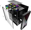 BGears B-BLACKWIDOW-RGB BLACK - MDT - extended ATX Case - windowed side panel