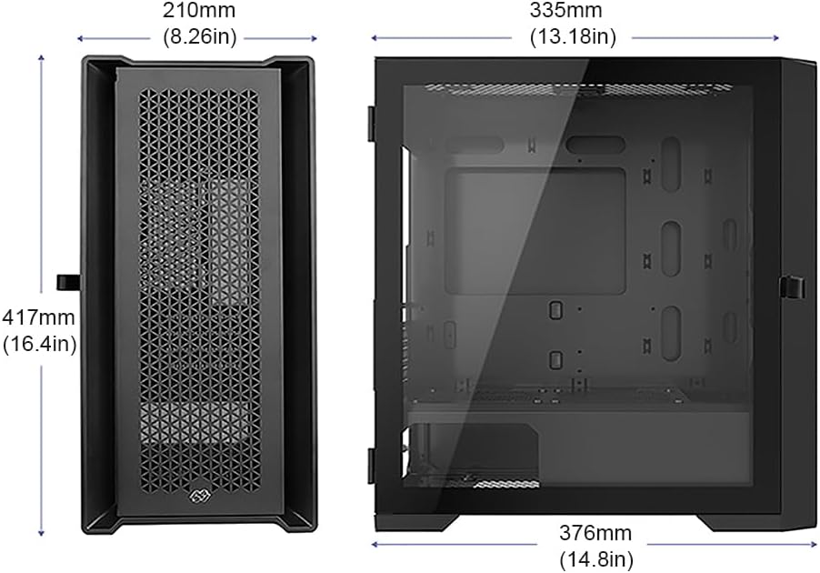 Bgears b-Masstige Black Micro ATX Tower Computer Case - Support up to 8 Fans