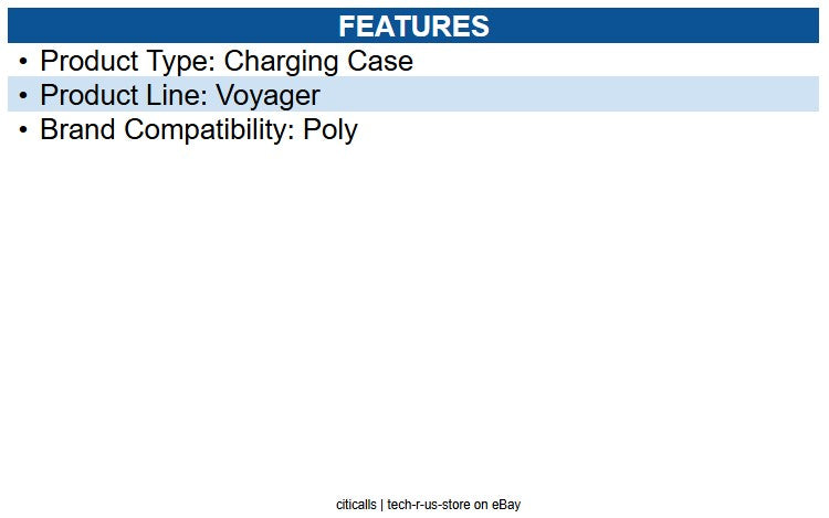 HP Poly B0VR7AA#AC3 Voyager Charging Case Poly Headset