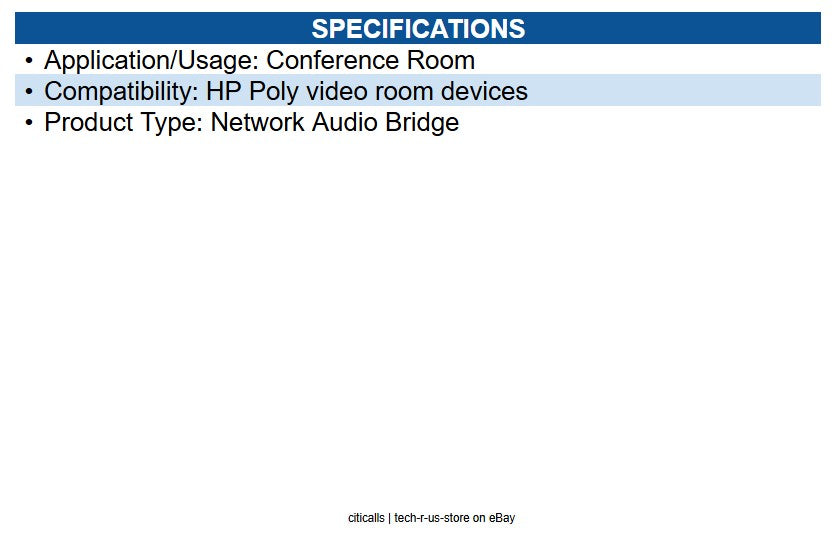 HP Poly B22X2AA#AC3 Studio A2 Audio Bridge w/ CAT6A and Mic Extension Cable