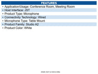 HP Poly B22X4AA#AC3 Poly Studio A2 Wired Microphone for Meeting Room, Conference