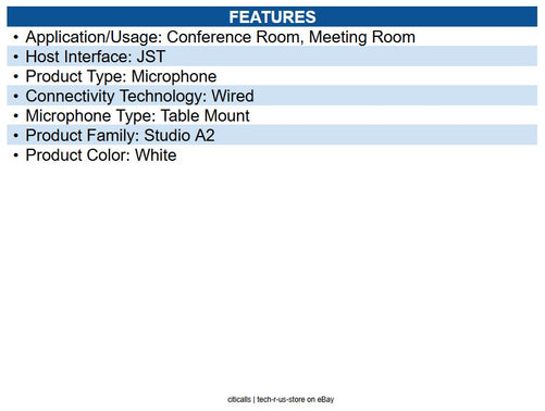 HP Poly B22X4AA#AC3 Poly Studio A2 Wired Microphone for Meeting Room, Conference