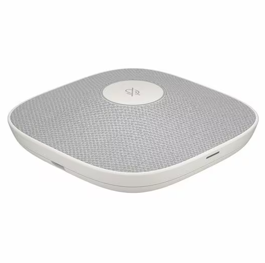 HP Poly B22X4AA#AC3 Studio A2 White Table Microphone w/ Mounting Plate I/O cable