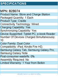 Belkin B2B074 Store and Charge-AC Classroom Charging Station for Laptops,Tablets