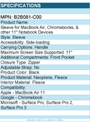 Belkin B2B081-C00 12 Inch Laptop Case- Laptop Bag- Chromebook Case