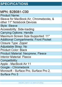 Belkin B2B081-C00 12 Inch Laptop Case- Laptop Bag- Chromebook Case