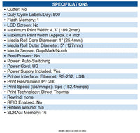 Sewoo B30IIE_S LK-B30II Label Desktop D/T STD (USB+Serial RS-232C+Ethernet)