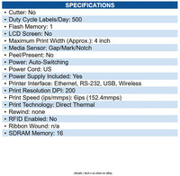 Sewoo B30IIE_SW LK-B30IIE Label Desktop D/T STD (USB+Serial+Ethernet), Wi-Fi(802