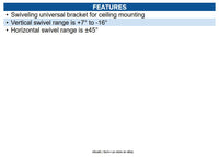 Radionix B338 Universal Ceiling-Mount Bracket for Motion Detector