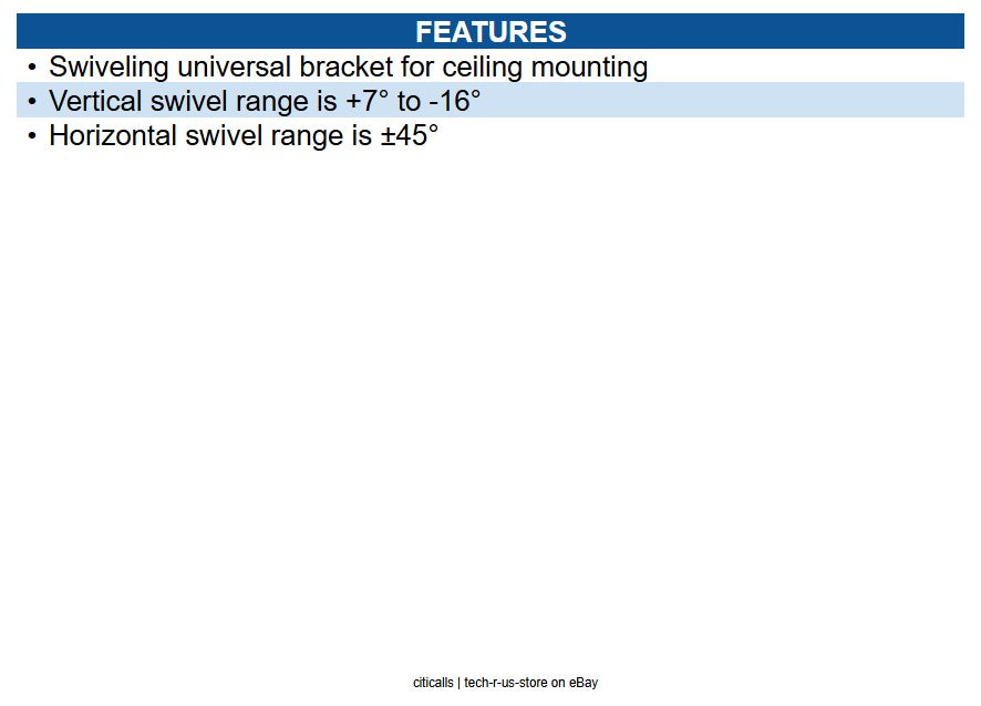 Radionix B338 Universal Ceiling-Mount Bracket for Motion Detector