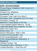 HP B3SH8AT#ABA EliteBook 1040 G11 14" Notebook - WUXGA - Intel Core Ultra 5 125H