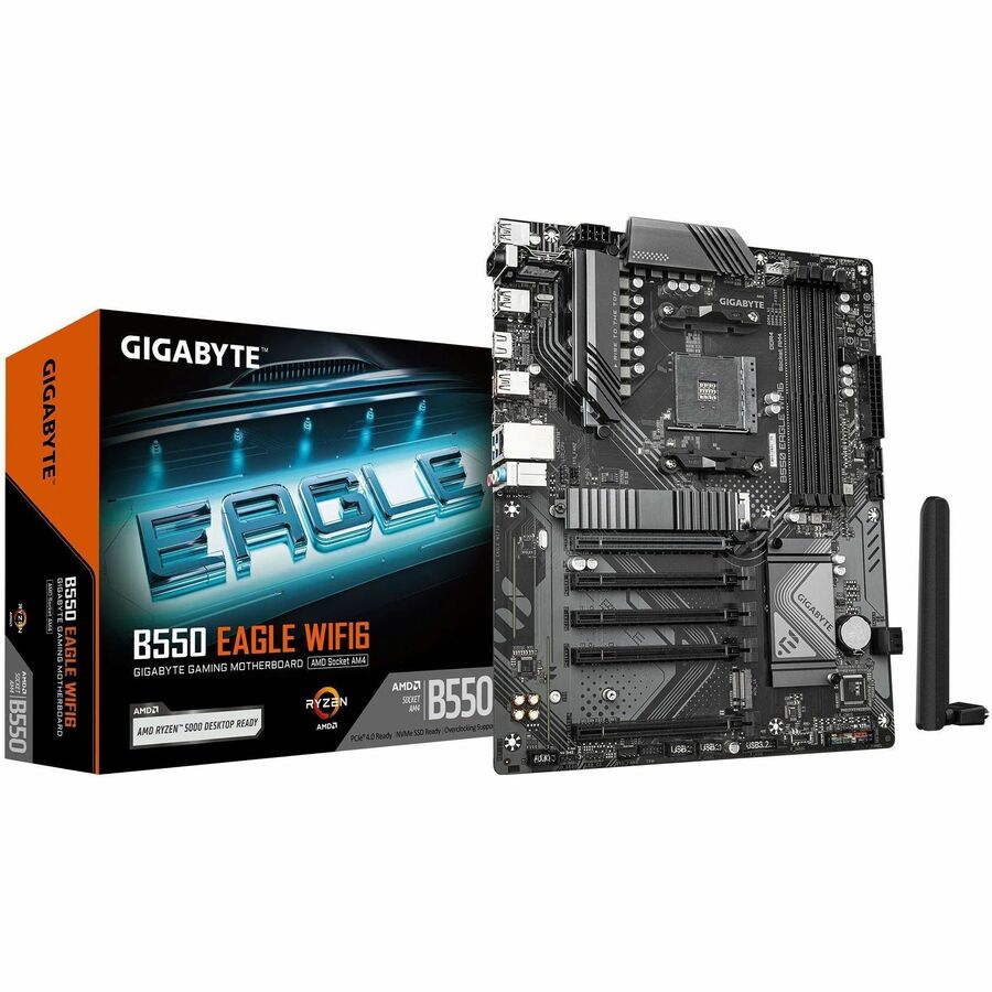 GIGABYTE B550 EAGLE WIFI6 Gaming Desktop Motherboard - AMD B550 Chipset