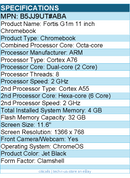 HP B5JJ9UT#ABA Fortis G1m 11.6" Rugged Clamshell Chromebook