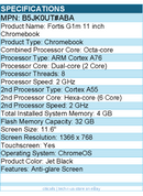 HP B5JK0UT#ABA Fortis G1m 11.6" Touchscreen Rugged Clamshell Chromebook