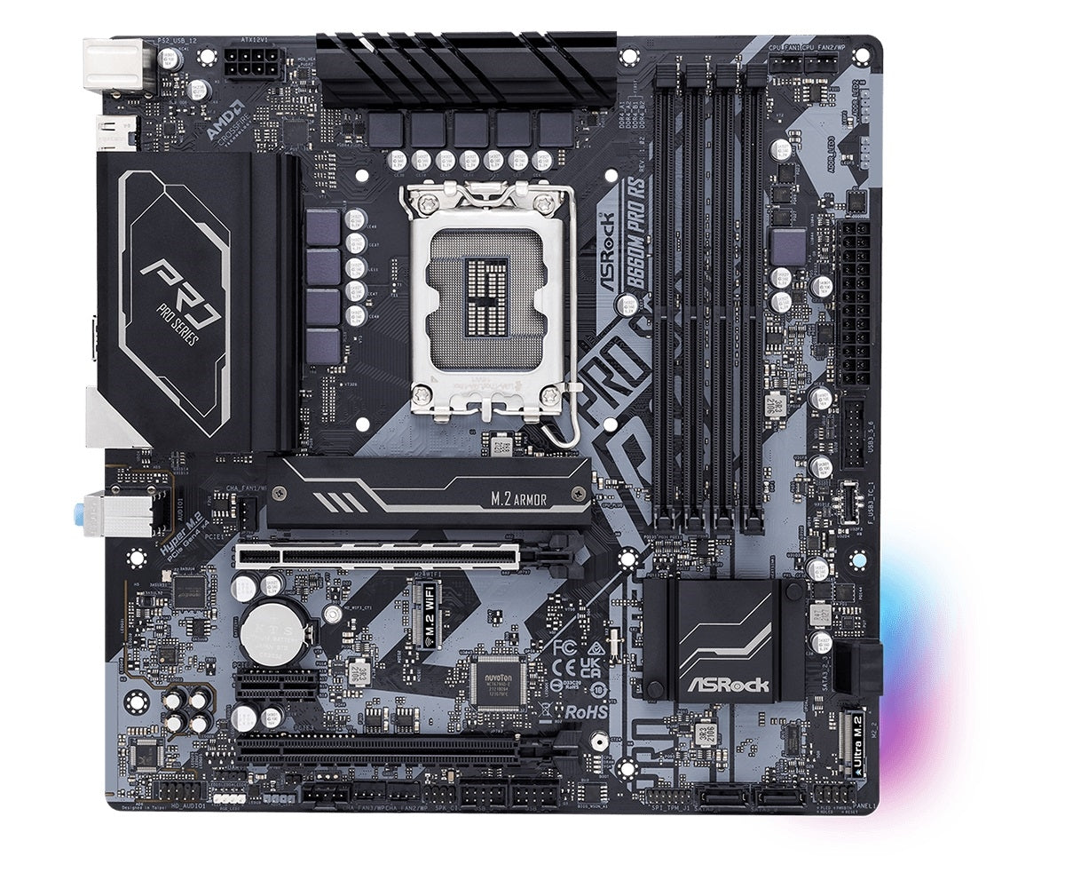 ASRock B660M Pro RS - Motherboard - micro ATX - LGA1700 Socket - B660 Chipset