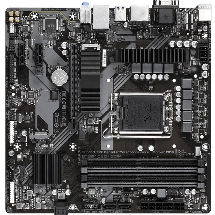 Gigabyte B760M DS3H DDR4 - 1.0 - Motherboard - micro ATX - LGA1700 Socket - B760