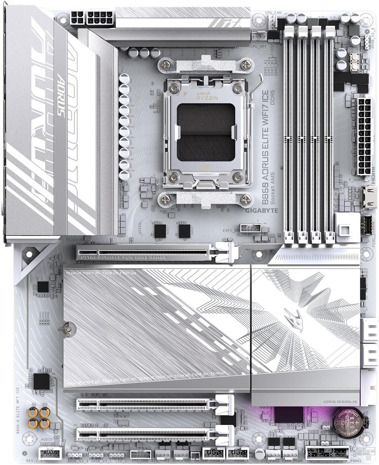 Gigabyte B850 A ELITE WF7 ICE AMD AM5 LGA 1718 Motherboard - ATX - DDR5