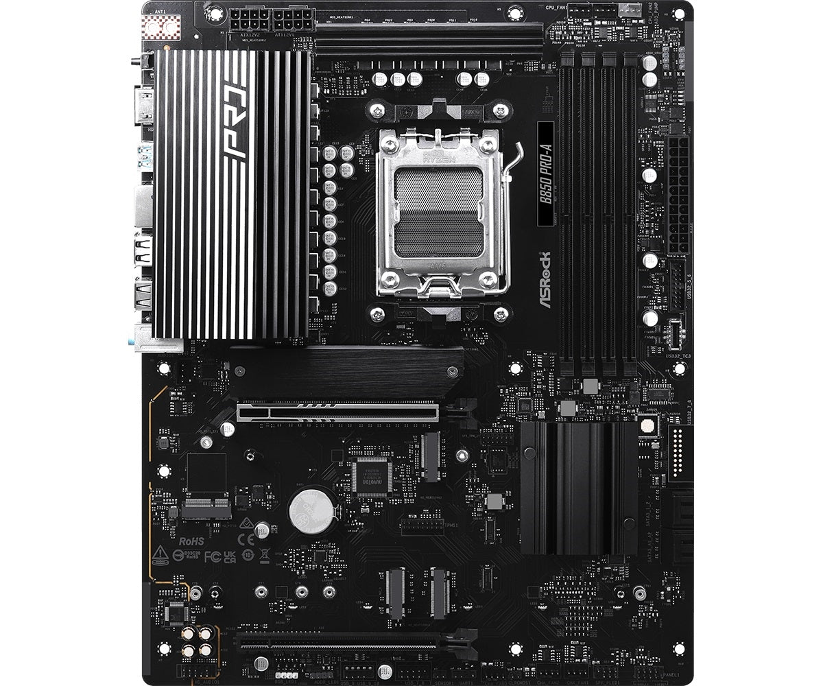 ASRock B850 Pro-A Motherboard - AMD B850 AM5 Max256GB DDR5 ATX Retail