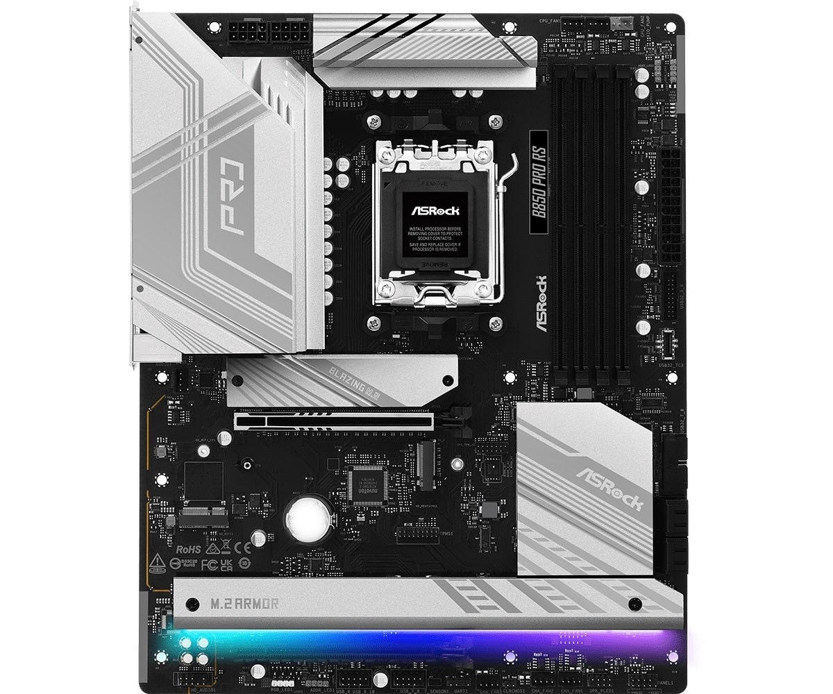 ASRock B850 Pro RS Motherboard - AMD B850 AM5 Max256GB DDR5 ATX Retail