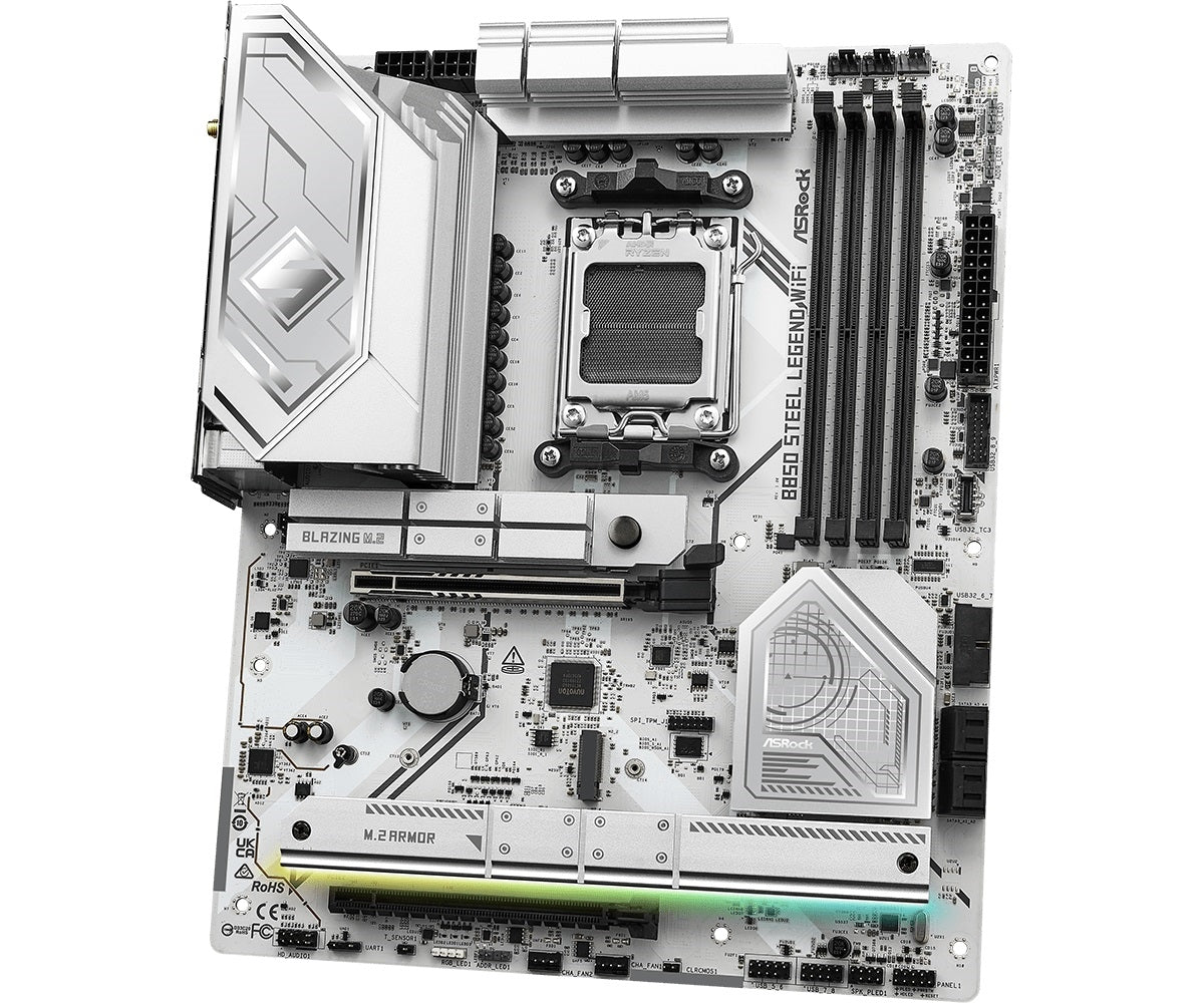ASRock B850 Steel Legend WiFi Motherboard - B850 AM5 Max256GB DDR5 ATX Retail