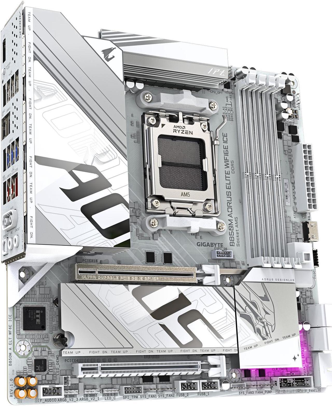 Gigabyte B850M A ELT WF6E ICE AMD AM5 LGA 1718 DDR5 Motherboard - mATX