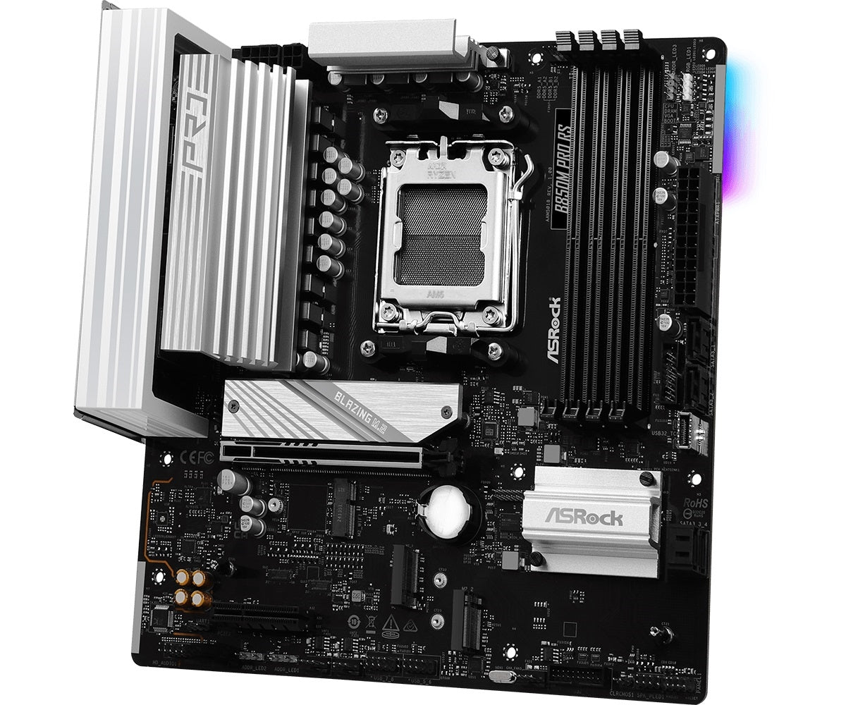 ASRock B850M Pro RS Motherboard - AMD B850 AM5 Max256GB DDR5 Micro ATX Retail
