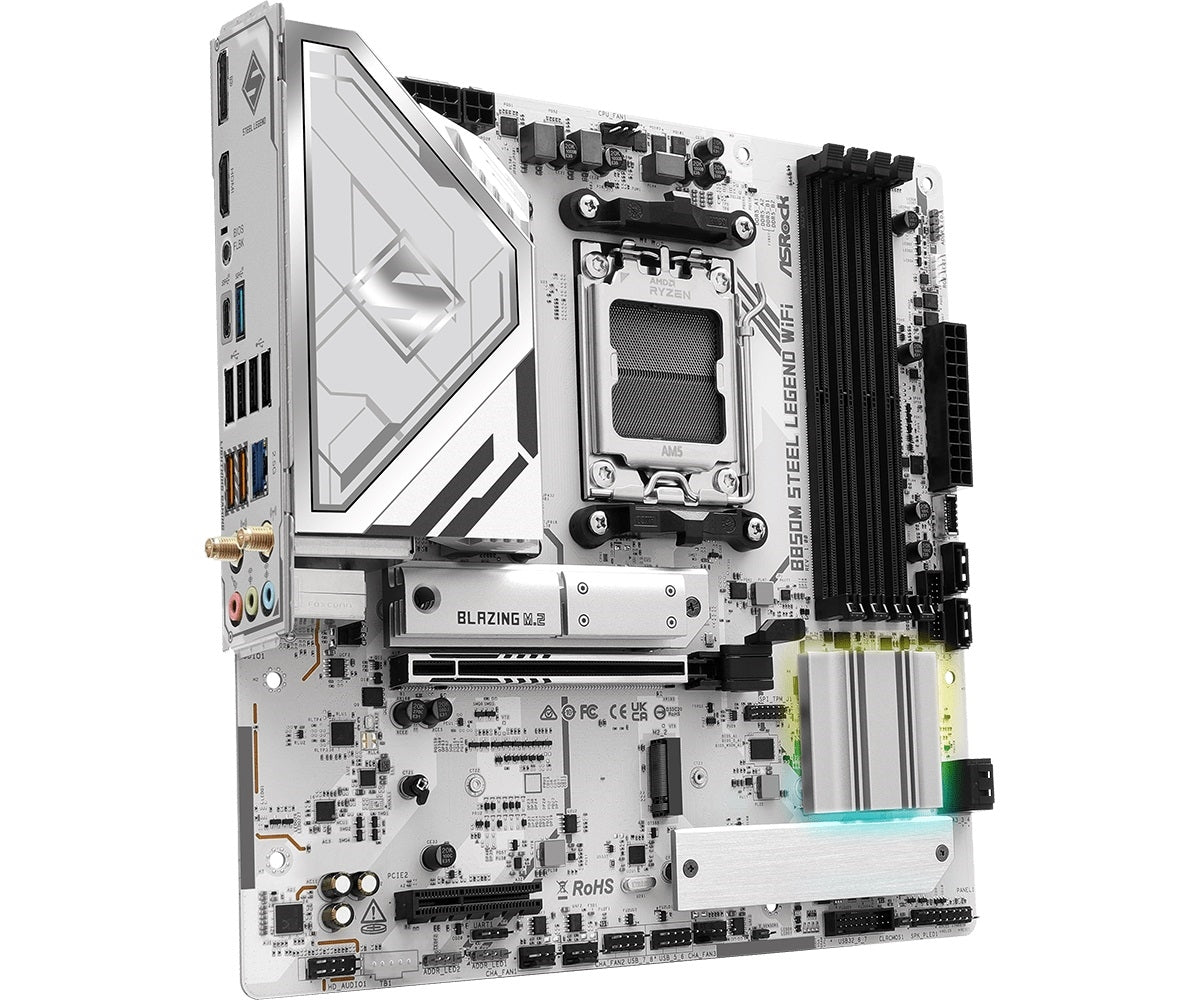 ASRock B850M Steel Legend WiFi Motherboard -AMD B850 AM5 Max256GB DDR5 Micro ATX