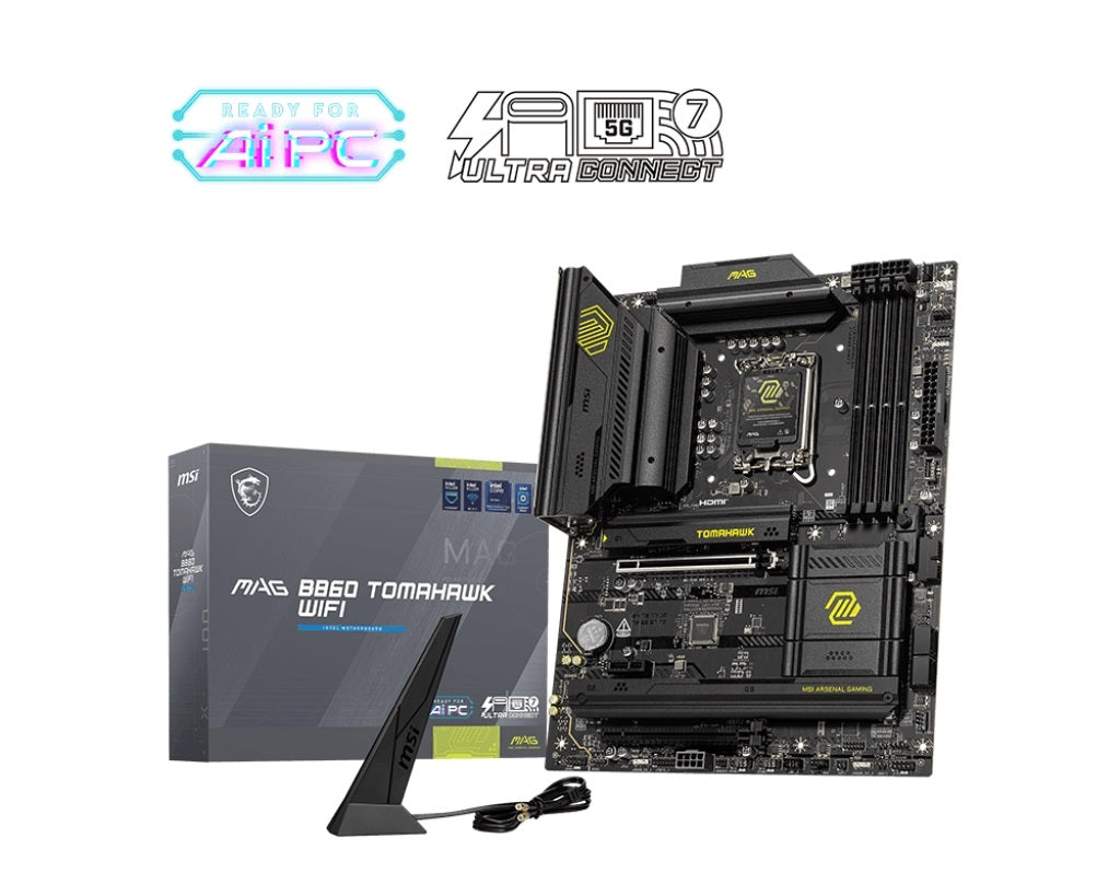MSI B860TOMAHAWKWIFI Motherboard - MAG B860 TOMAHAWK WIFI B860 LGA1851 Max256GB