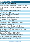 HP B86CDUT#ABA EliteBook X Flip G1i 14" Notebook Next Gen AI PC - 1920 x 1200