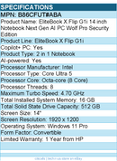 HP B86CFUT#ABA EliteBook X Flip G1i 14" Notebook Next Gen AI PC - 1920 x 1200