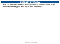 Radionix B942W Touch screen KeyPad, prox/input/output - White