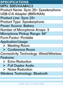 HP Poly B95VKAA#AC3 Poly Sync 20+ Speakerphone USB-C/A Adapter
