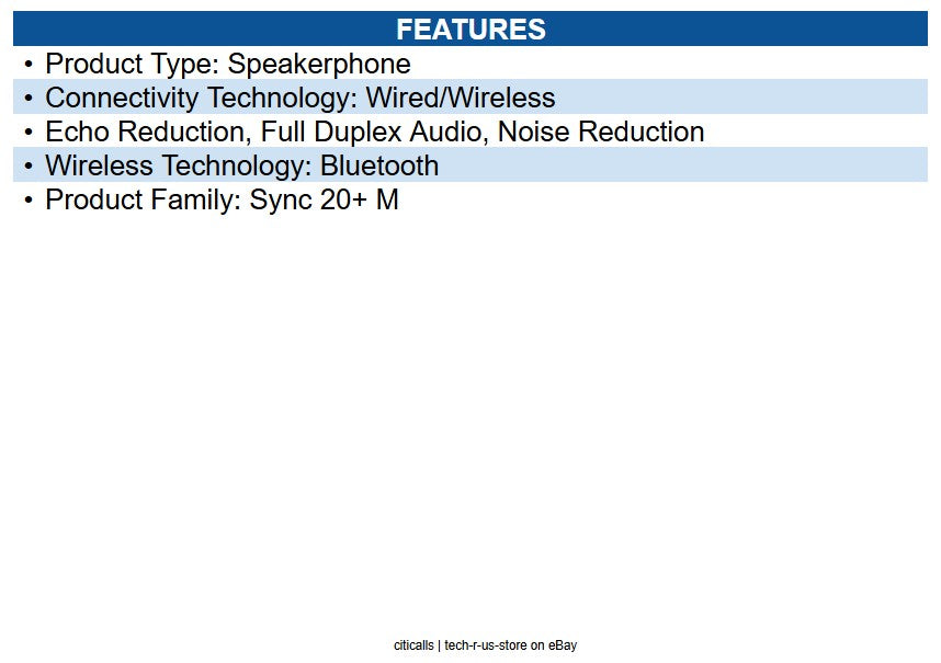 HP Poly B95VLAA#AC3 Sync 20+M Speakerphone USB-C/A Adapter