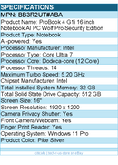 HP BB3R2UT#ABA ProBook 4 G1i 16" Notebook - Intel Core Ultra 7 255U -Pike Silver