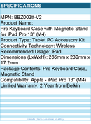 Belkin BBZ003tt-V2 Pro Keyboard Case with Magnetic Stand for iPad Pro 13" (M4)