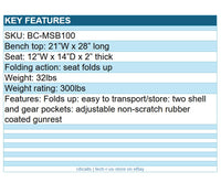 Birchwood Casey BC-MSB100 Ultra Steady Bench Foldable Saves Space Easy Transport