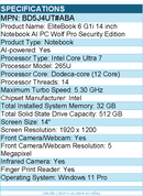 HP BD5J4UT#ABA EliteBook 6 G1i 14" Notebook - WUXGA - Intel Core Ultra 7 265U