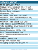 HP BD5L3UT#ABA EliteBook 6 G1i 16" Notebook - WUXGA - Intel Core Ultra 7 255U