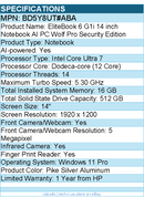 HP BD5Y8UT#ABA EliteBook 6 G1i 14" Touchscreen Notebook -Intel Core Ultra 7 265U