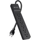 Belkin BE106000-04-BLK 6-Outlet Home and Office Surge Protector - 4 foot cord