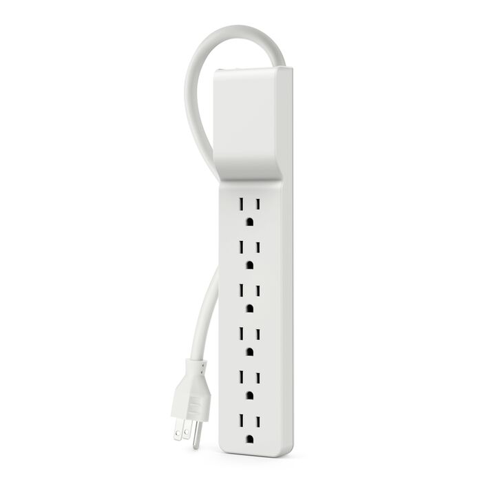 Belkin BE106000-10 6 Outlet Home/Office Surge Protector - Rotating Plug - 120 V