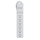 Belkin BE106000-2.5 6 Outlet Home/Office Surge Protector - 2.5 foot Cable -White