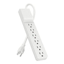 Belkin BE106000-2.5 6 Outlet Home/Office Surge Protector - 2.5 foot Cable -White