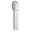 Belkin BE106000-2.5 6 Outlet Home/Office Surge Protector - 2.5 foot Cable -White