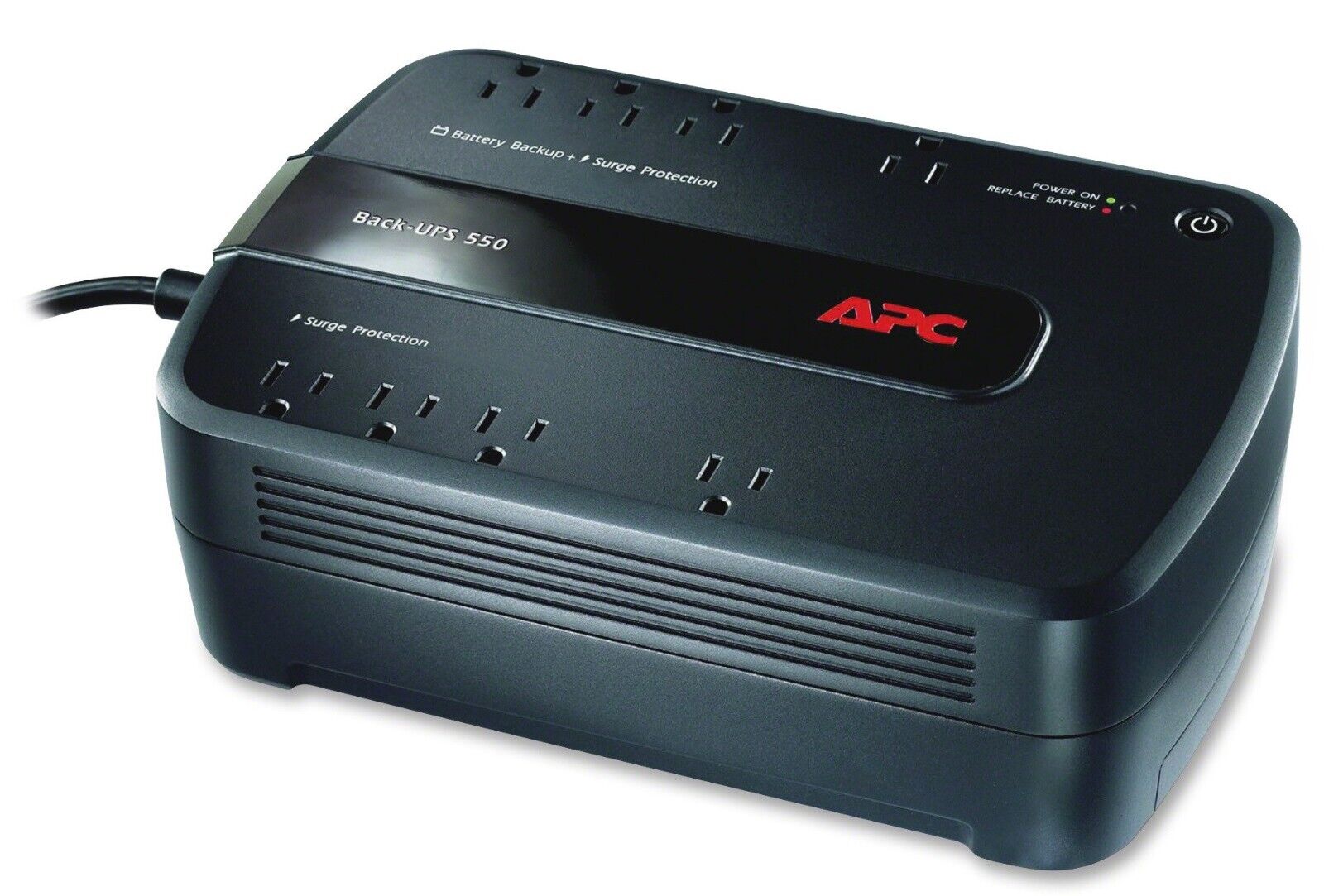 APC BE550G Back-UPS ES 550VA, 120V, 8 NEMA outlets (4 surge) - Black